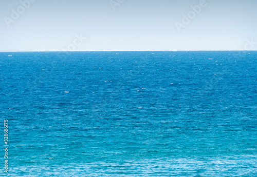 blue sea horizon panorama clear sky