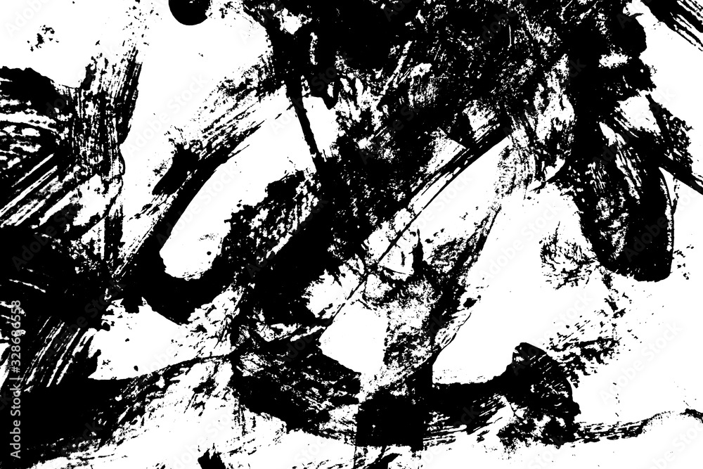 abstract black brush stroke of watercolor drawing paint texture on ...