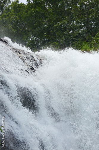 waterfall in nature forest, beautiful landscape © sutichak