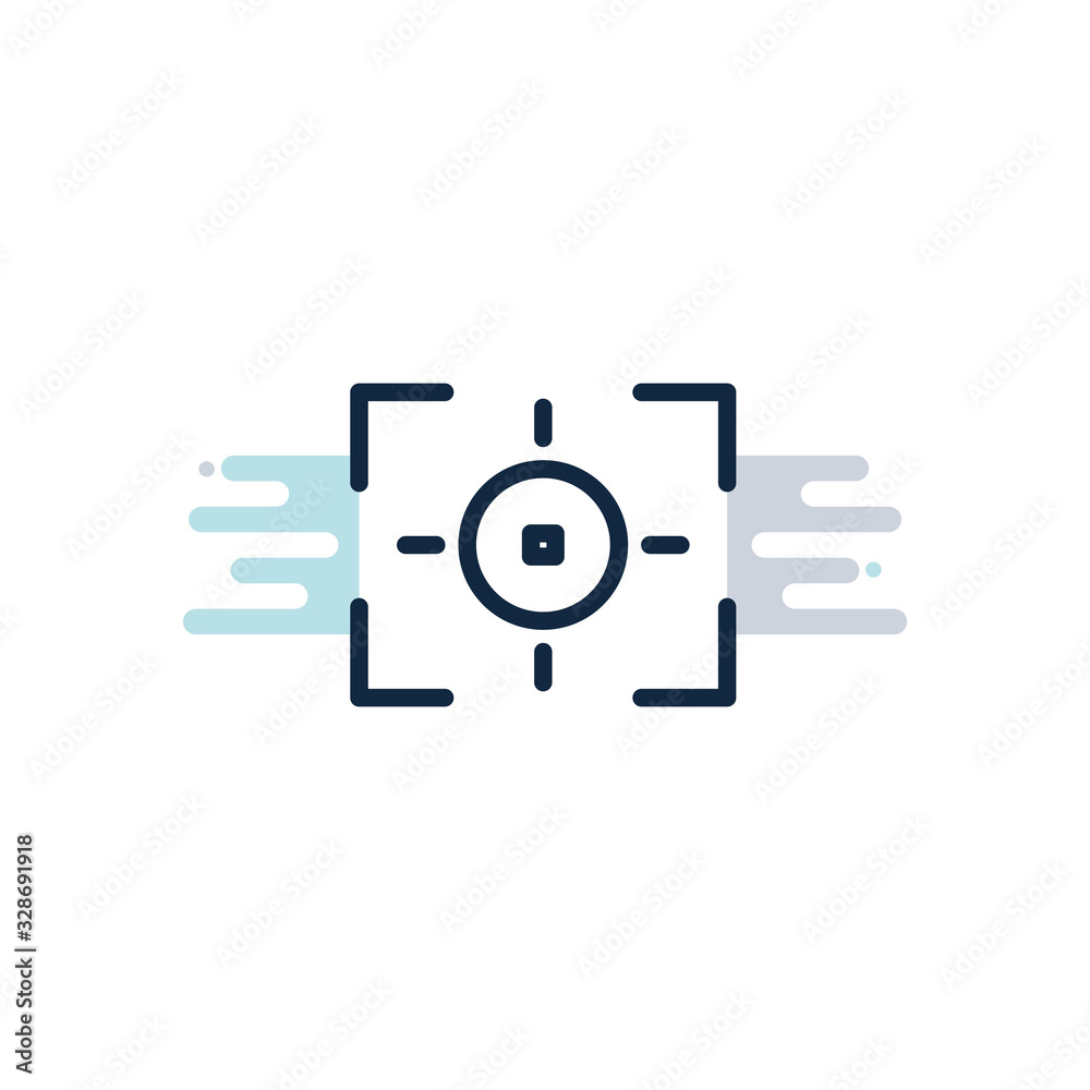 focus square line fill block style icon vector design focus square line fill block style icon vector design