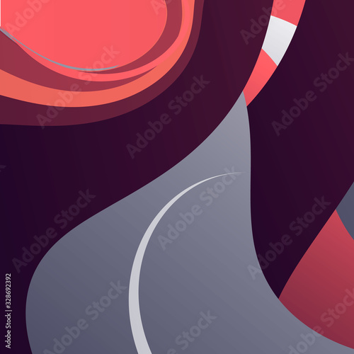 Abstract volumetric geometric background. twisted lines in motion