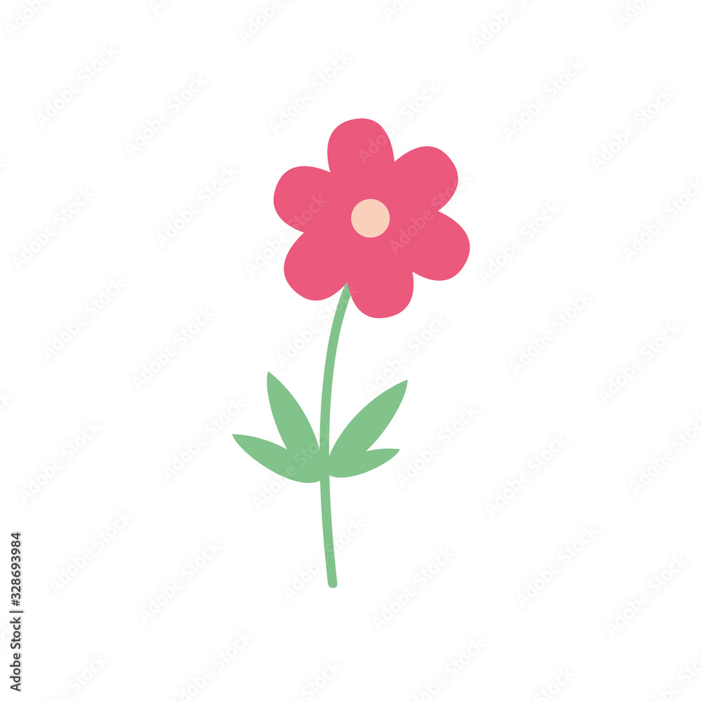 Isolated flower flat style icon vector design Isolated flower flat style icon vector design