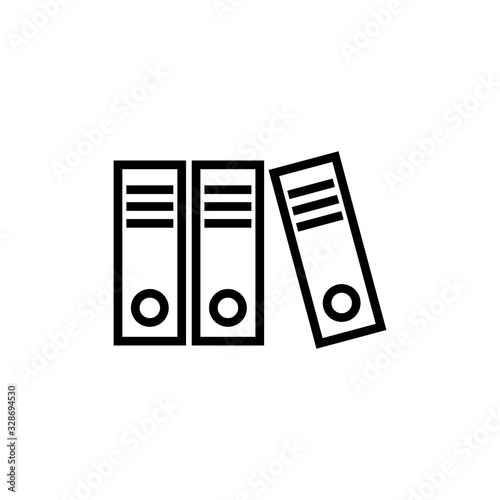 Archive folders vector icon isolated on white background. binders vector icon