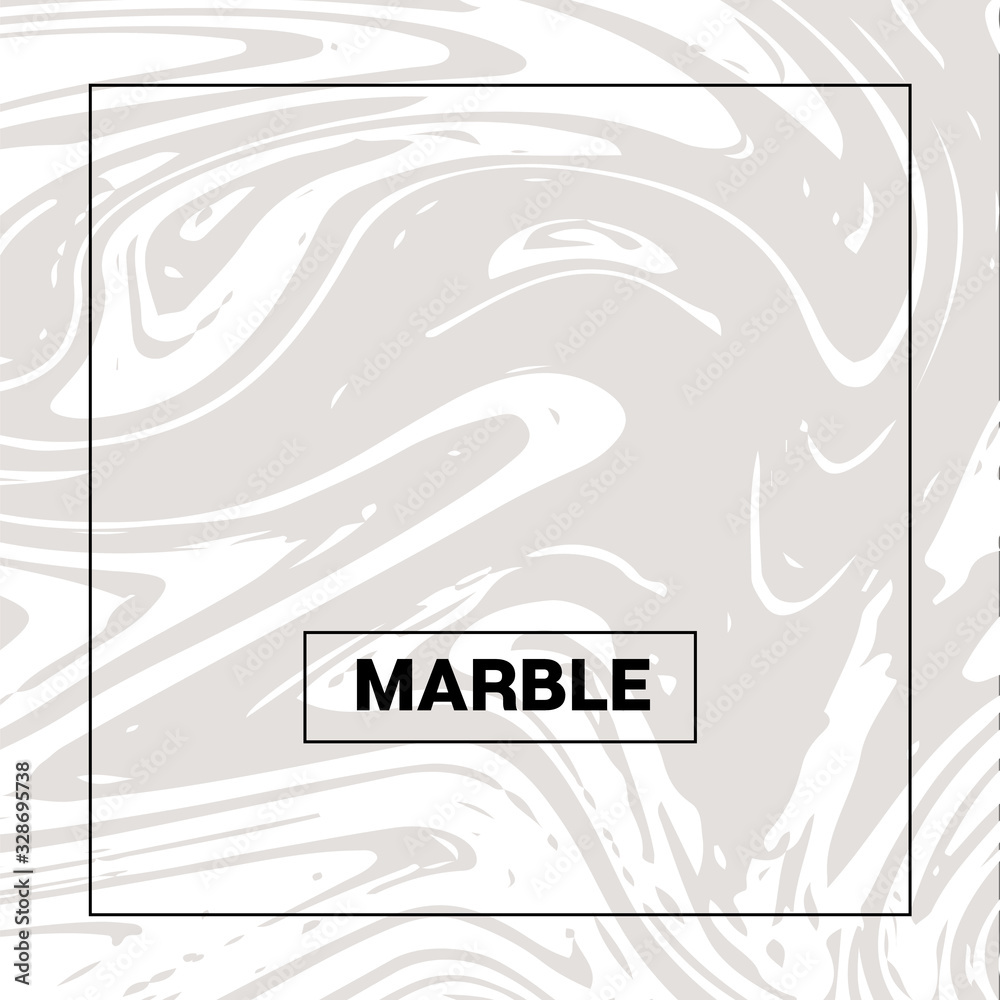 Obraz premium Gray Marble Texture Vector Square Liquid Ink Background. Fluid Paint Suminagashi Modern Pattern for Wedding Invitation, Flyers, Corporate Identity. Hipster Stone Marble Texture, Faded Paint Splatter.