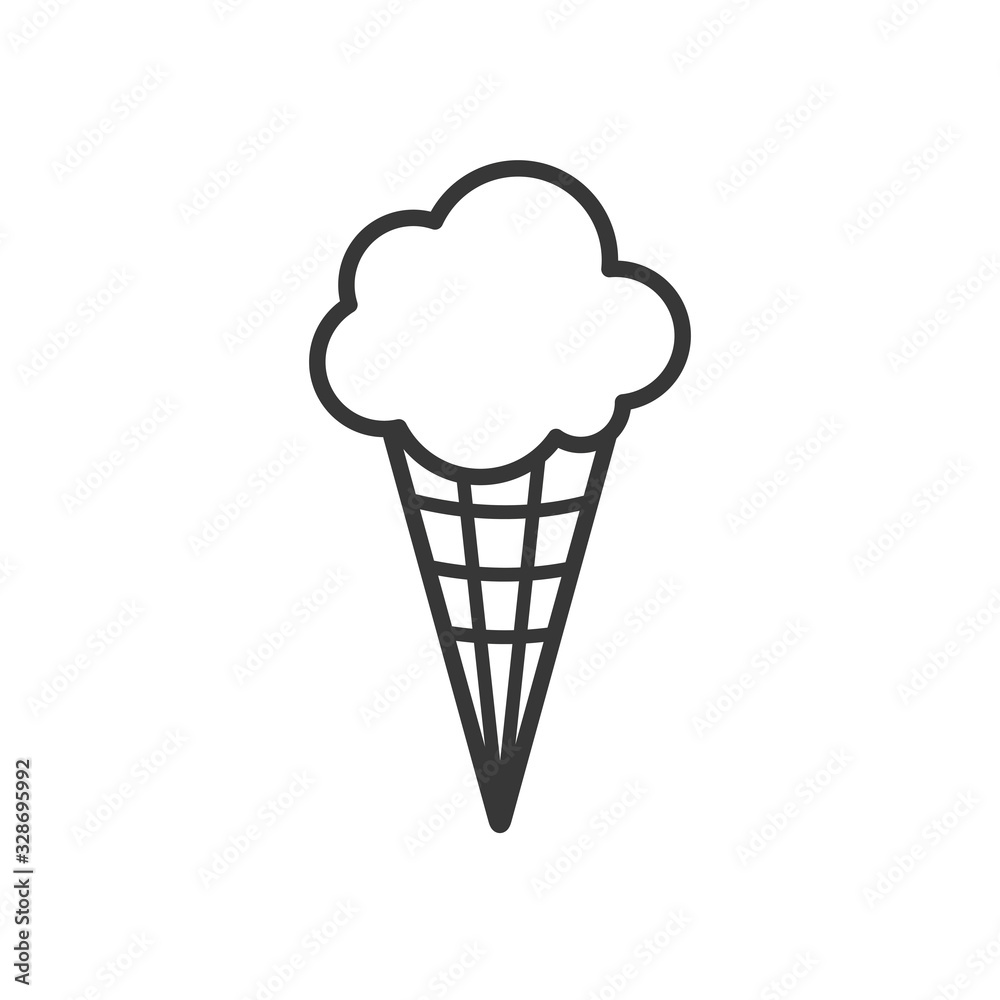 Isolated ice cream line style icon vector design Isolated ice cream line style icon vector design