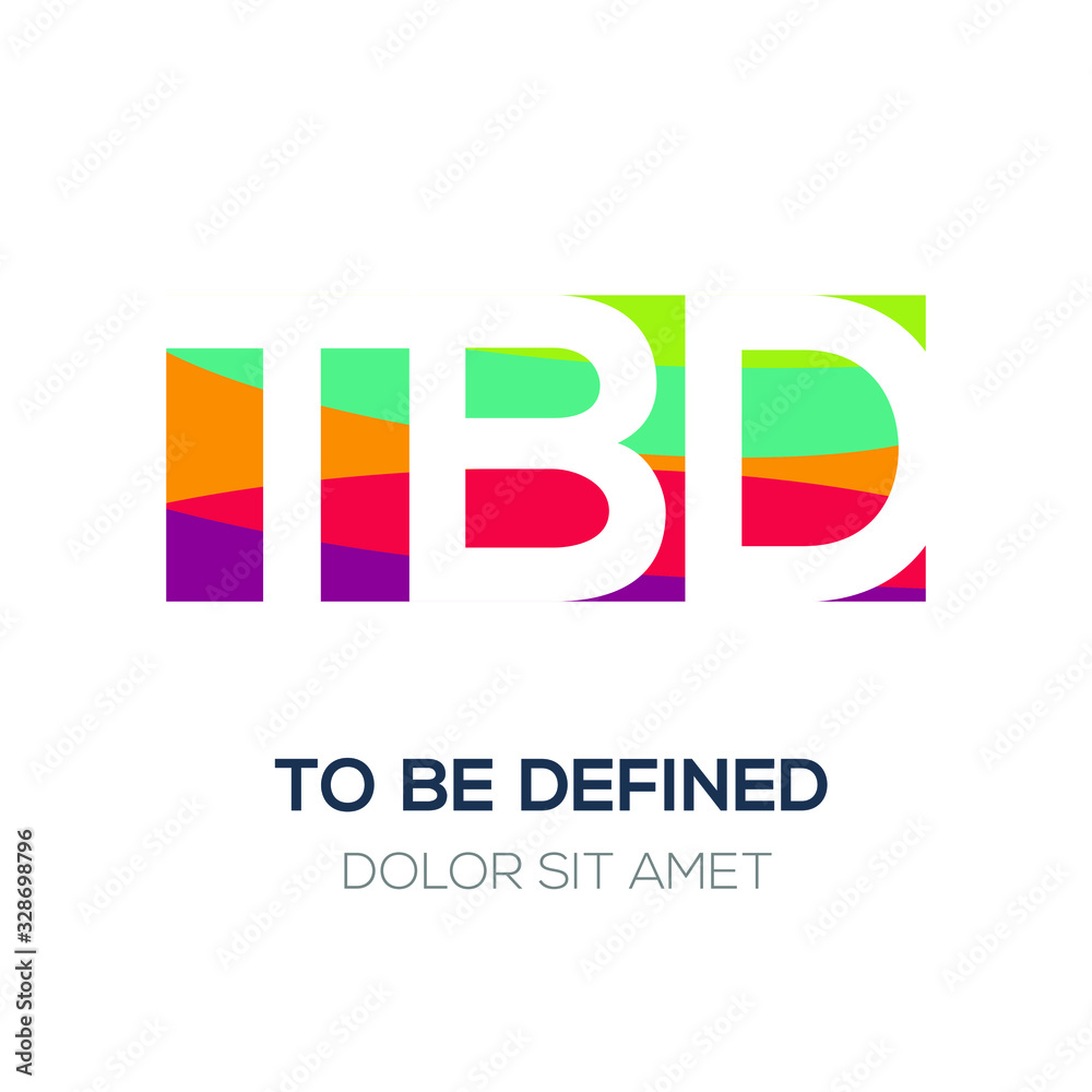 Creative colorful logo , TBD mean (to be defined) .