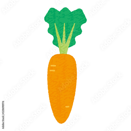 手描き風かわいい人参-carrot vector art