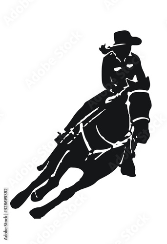 cowgirl riding a horse rodeo ranch roping