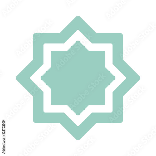 arabesque decoration ramadan arabic islamic celebration tone color icon