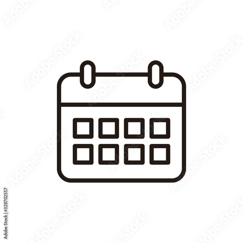 calendar icon isolated on white background. Calender symbol. Calendar vector icon. Deadline. Date. Time