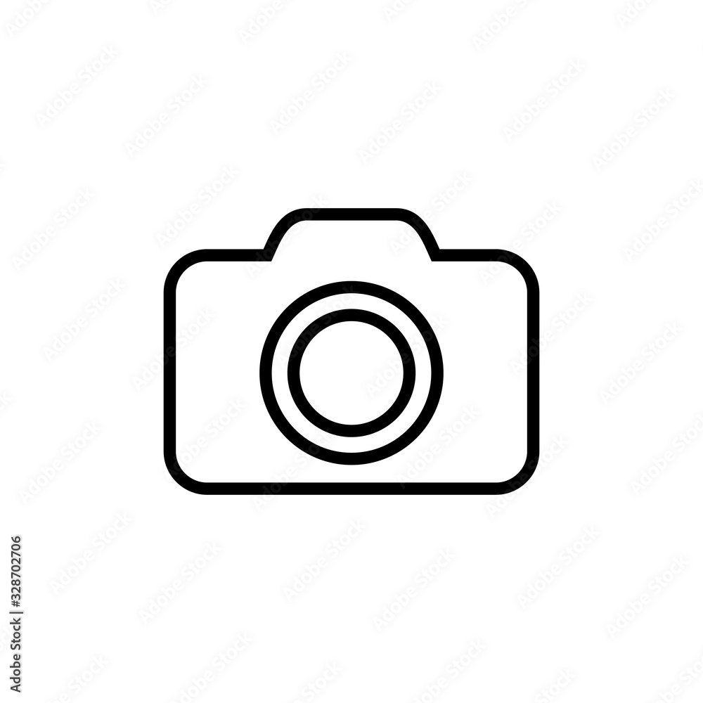 Camera Icon isolated on white background. Camera symbol. Camera vector icon Camera Icon isolated on white background. Camera symbol. Camera vector icon