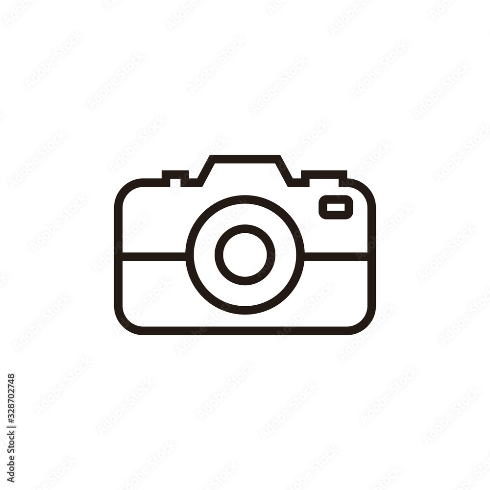 Camera Icon isolated on white background. Camera symbol. Camera vector icon
