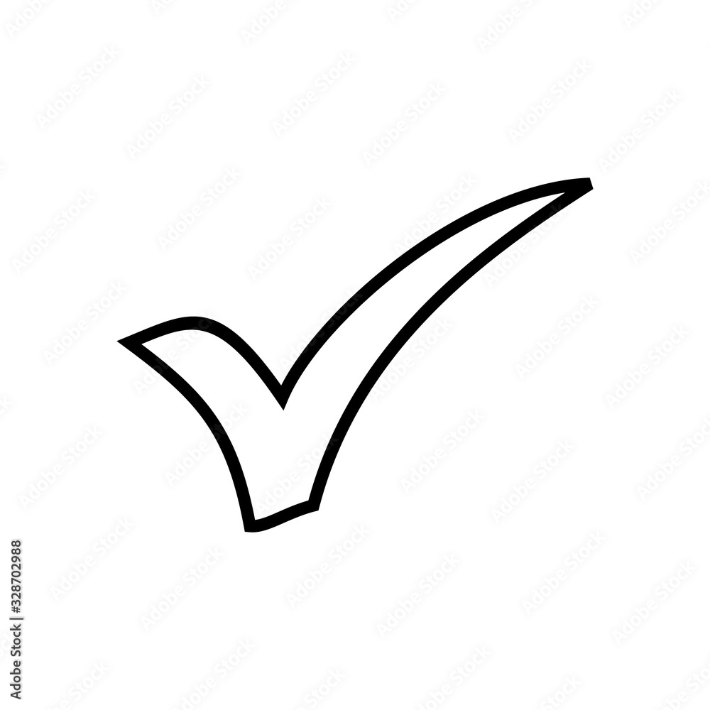 Check icon isolated on white background. check mark icon. check list button icon. Tick Check icon isolated on white background. check mark icon. check list button icon. Tick