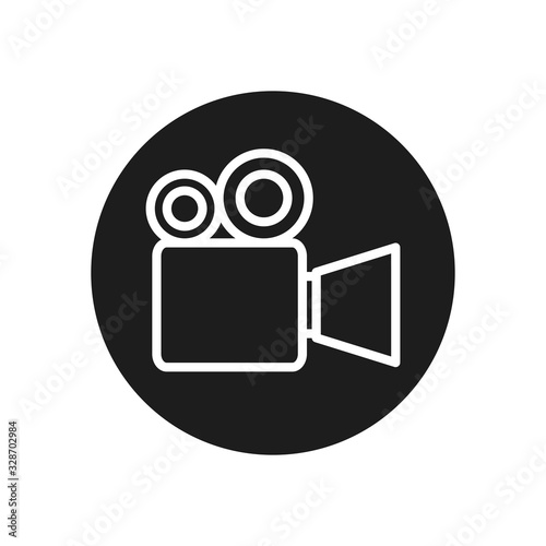 videocamera line block style icon vector design