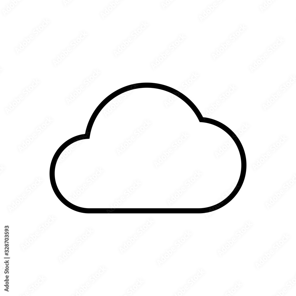 Cloud icon vector isolated on white background. cloud computing icon Cloud icon vector isolated on white background. cloud computing icon
