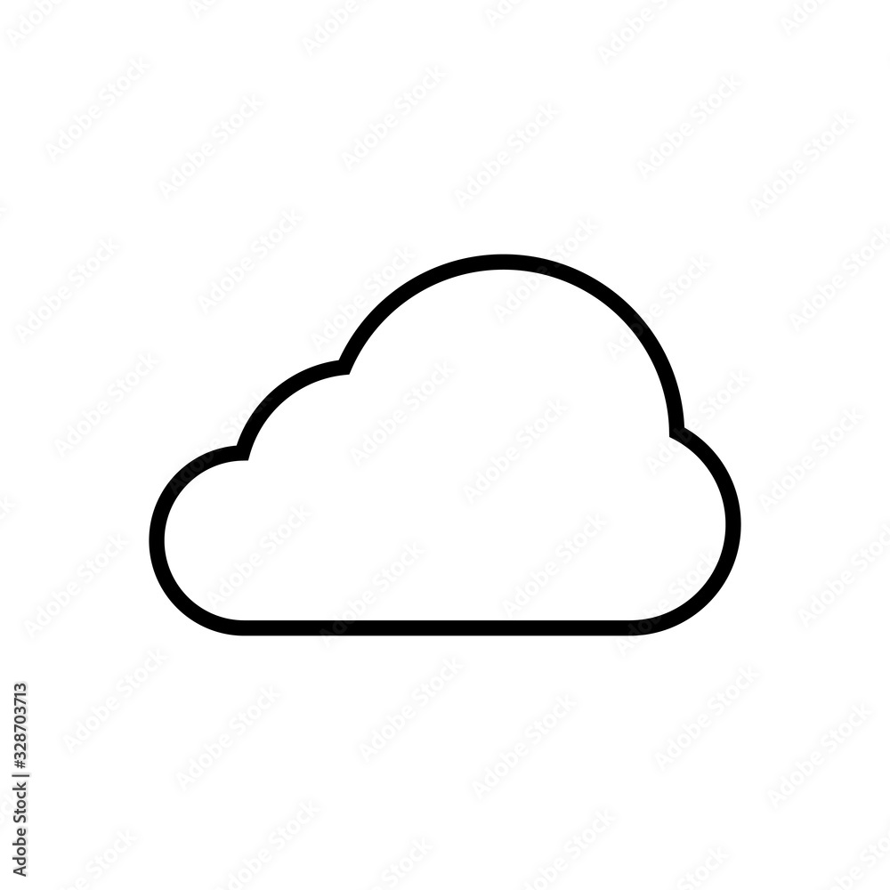 Cloud icon vector isolated on white background. cloud computing icon Cloud icon vector isolated on white background. cloud computing icon