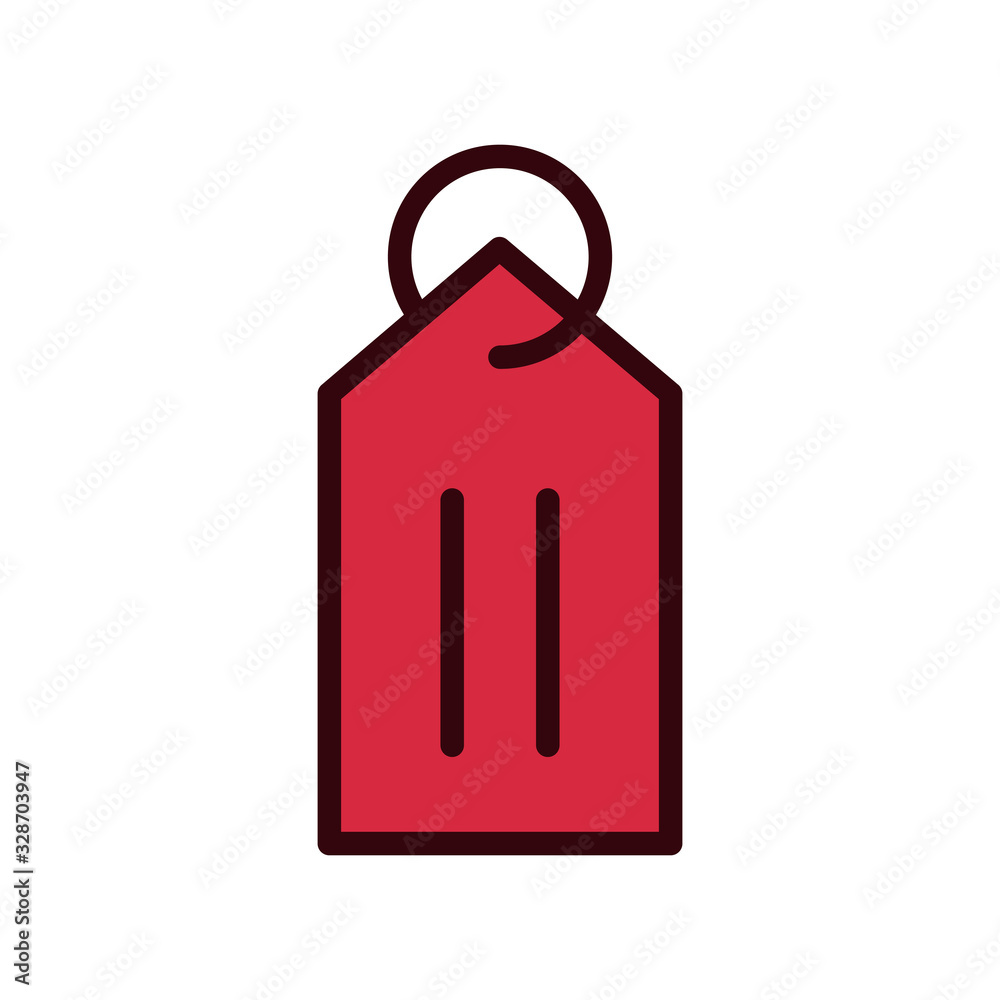 Isolated shopping label line and fill style icon vector design Isolated shopping label line and fill style icon vector design