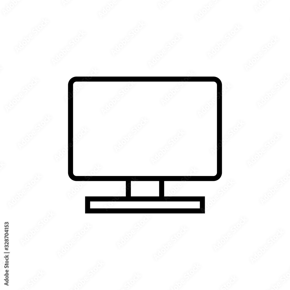 Computer icon isolated on white background. PC Icon vector. Computer monitor icon. Flat PC symbol. Computer icon isolated on white background. PC Icon vector. Computer monitor icon. Flat PC symbol.