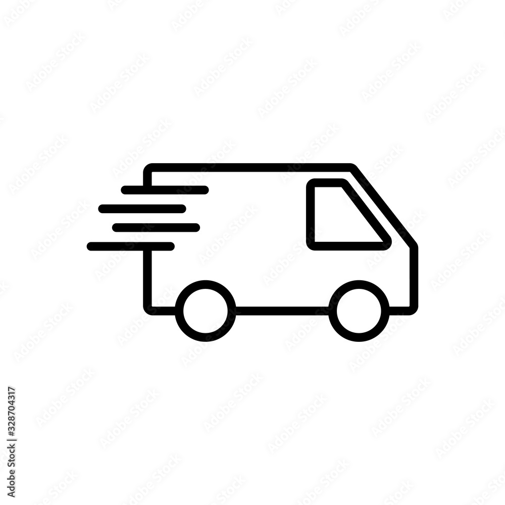 Delivery Icon isolated on white background. Fast Delivery Icon. Fast shipping delivery truck. Truck icon delivery Delivery Icon isolated on white background. Fast Delivery Icon. Fast shipping delivery truck. Truck icon delivery