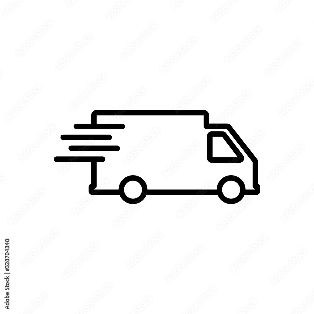 Delivery Icon isolated on white background. Fast Delivery Icon. Fast shipping delivery truck. Truck icon delivery Delivery Icon isolated on white background. Fast Delivery Icon. Fast shipping delivery truck. Truck icon delivery