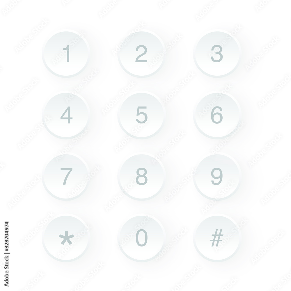Modern 3D Dial pad user interface design Modern 3D Dial pad user interface design