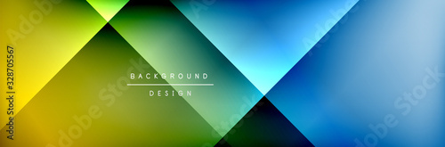 Abstract background - squares and lines composition created with lights and shadows. Technology or business digital template