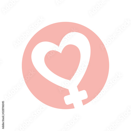 Isolated female gender silhouette style icon vector design