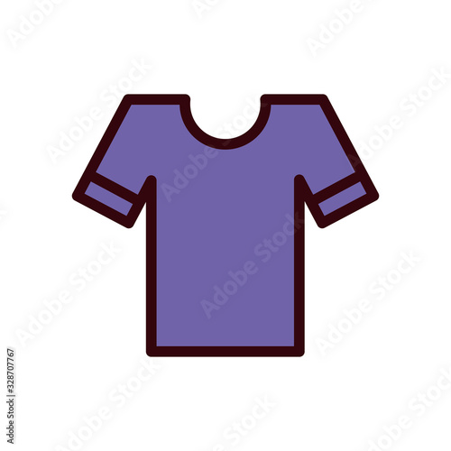 Isolated tshirt line and fill style icon vector design