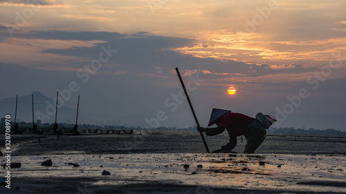 A man who works on the beach