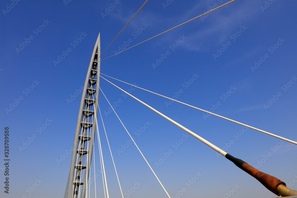 Steel beam and cable-stayed cable