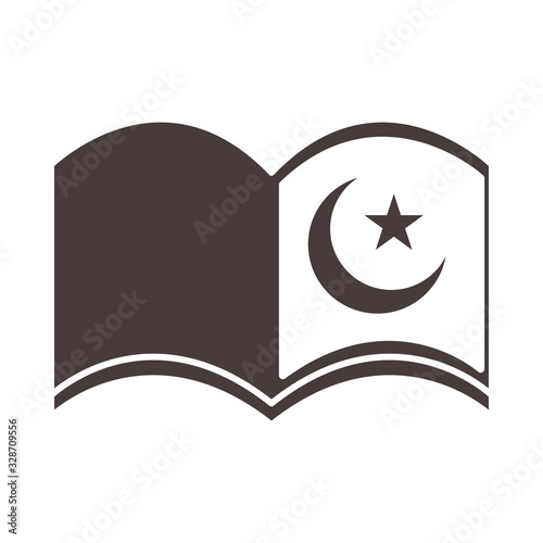koran book ramadan arabic islamic celebration silhouette style icon