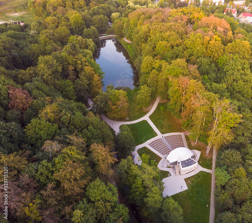 orunia park in gdansk from above
