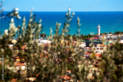 lighthouse tower on the port of San Benedetto del Tronto, Ital