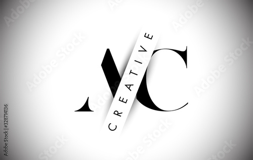 AC A C Letter Logo with Creative Shadow Cut and Overlayered Text Design.