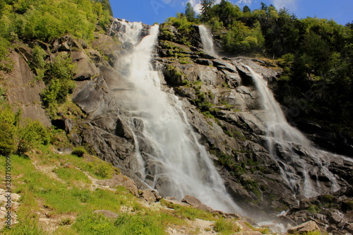 waterfall in the mountains