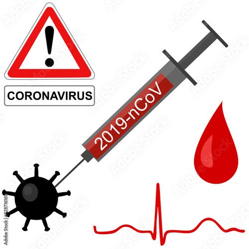 impfung symbole set coronavirus isoliert auf weißem Hintergrund