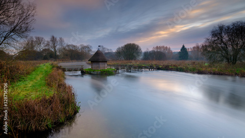 The Bunny Eel House on the River Test at Longstock, Hampshire, UK