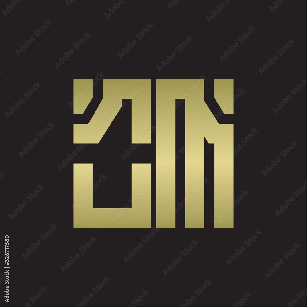 OM Logo with squere shape design template with gold colors OM Logo with squere shape design template with gold colors