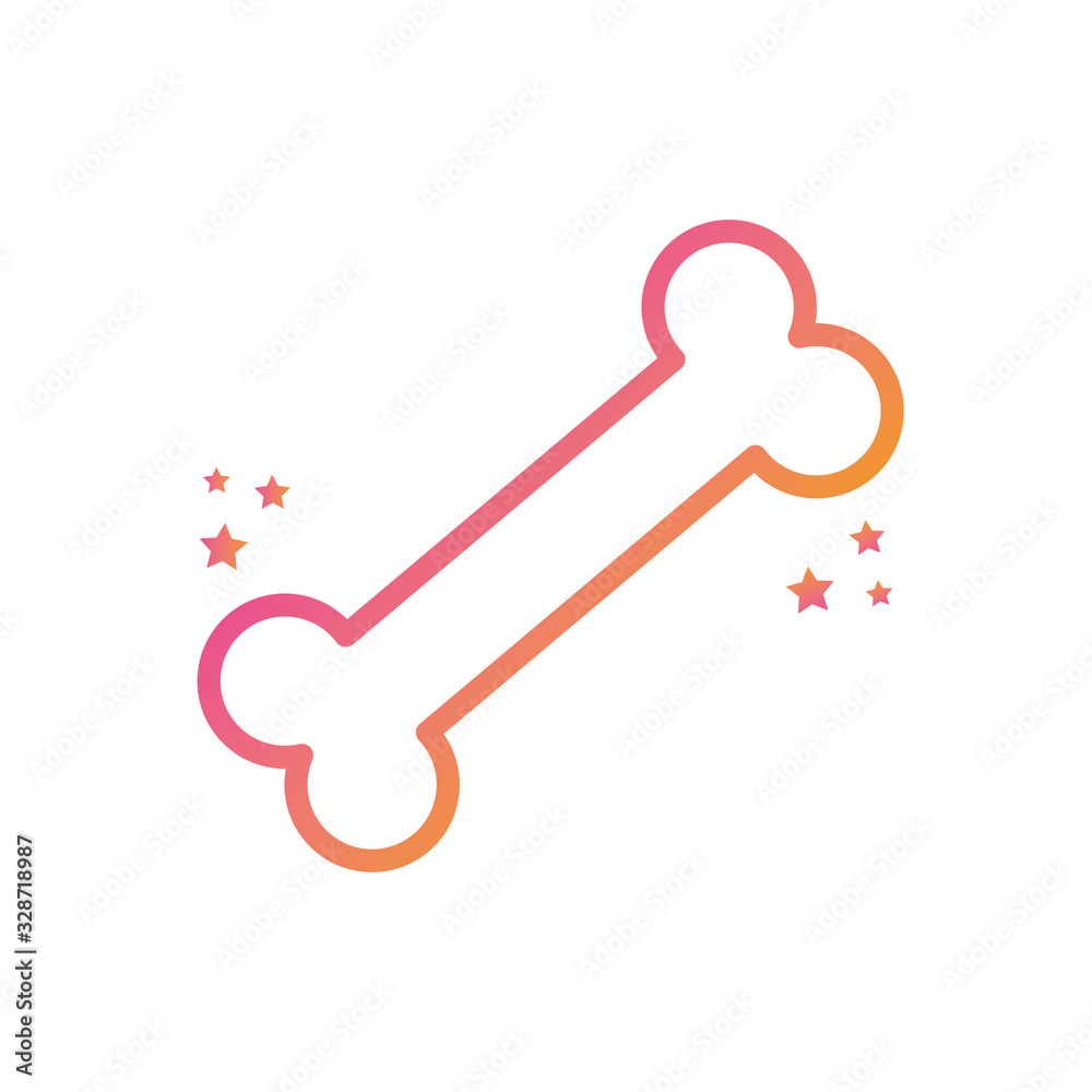 Isolated bone gradient style icon vector design Isolated bone gradient style icon vector design