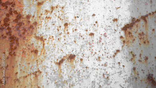 rusty bright white metal wall texture background, with space for text