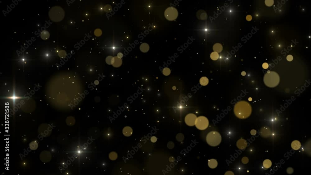 golden glitter stars motion graphics