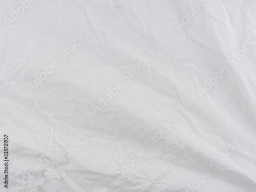 White and gray crumpled paper texture background or crumpled paper