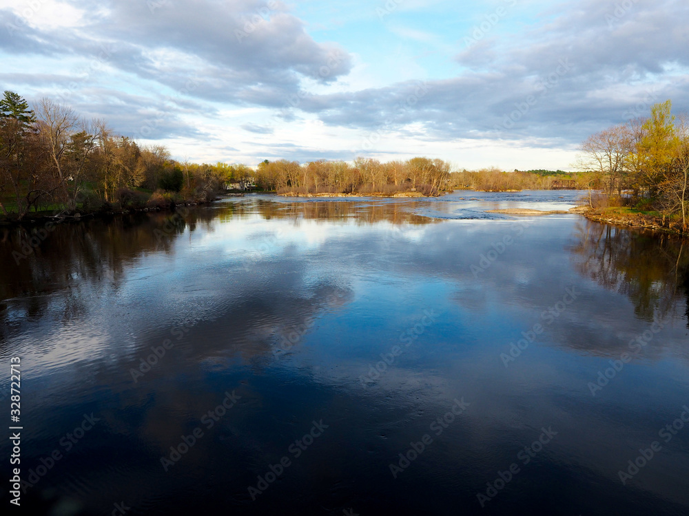 Clouds reflected in the water