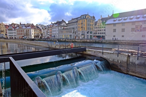 The mills of the city of Lucerne, Switzerland. photo