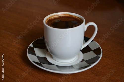 cup of coffee on table