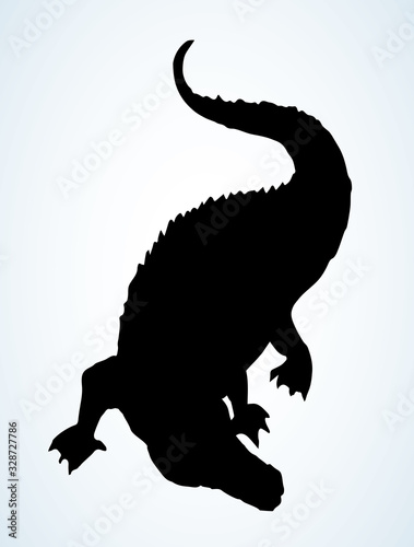 Crocodile. Vector drawing animal icon