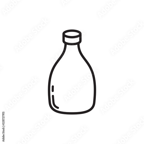 bottle icon in trendy flat design 