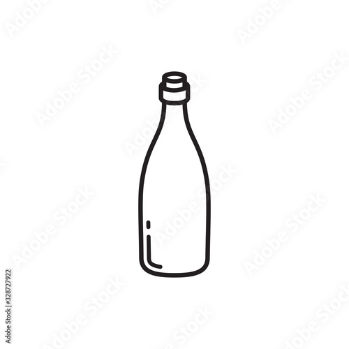 bottle icon in trendy flat design 