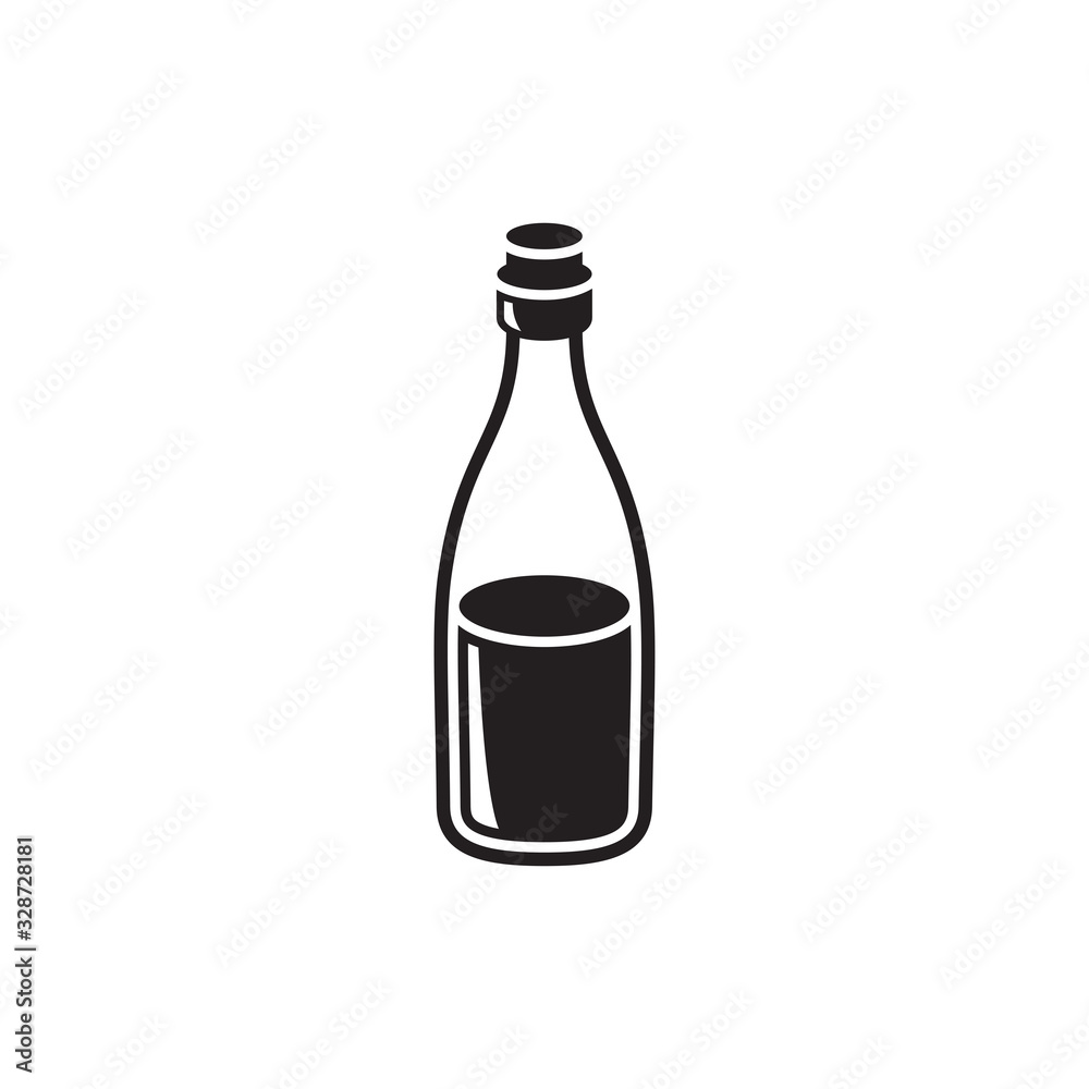 bottle icon in trendy flat design bottle icon in trendy flat design