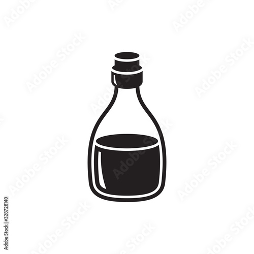 bottle icon in trendy flat design 